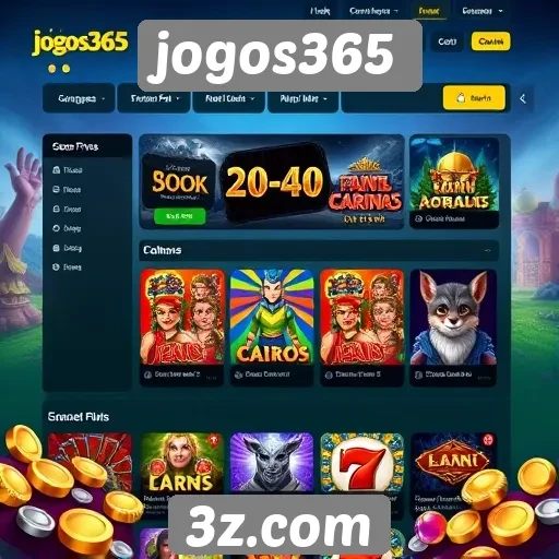 interface do usuário do jogos365 em destaque